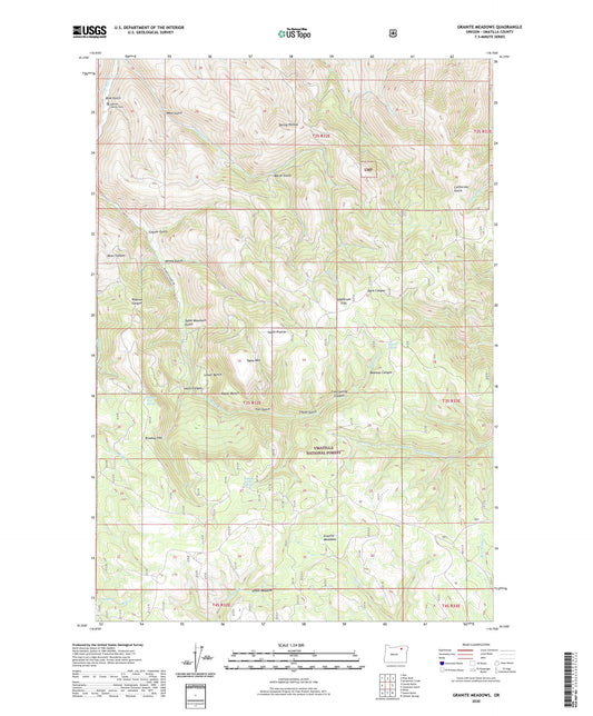 Granite Meadows Oregon US Topo Map Image