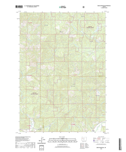 Grass Mountain Oregon US Topo Map Image