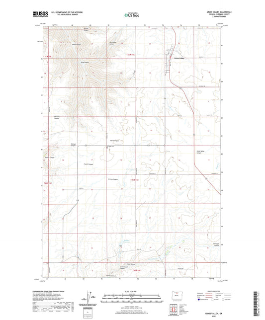Grass Valley Oregon US Topo Map Image