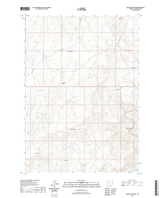 Grassy Mountain Oregon US Topo Map Image