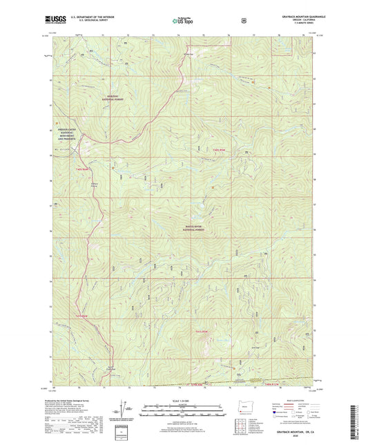 Grayback Mountain Oregon US Topo Map Image