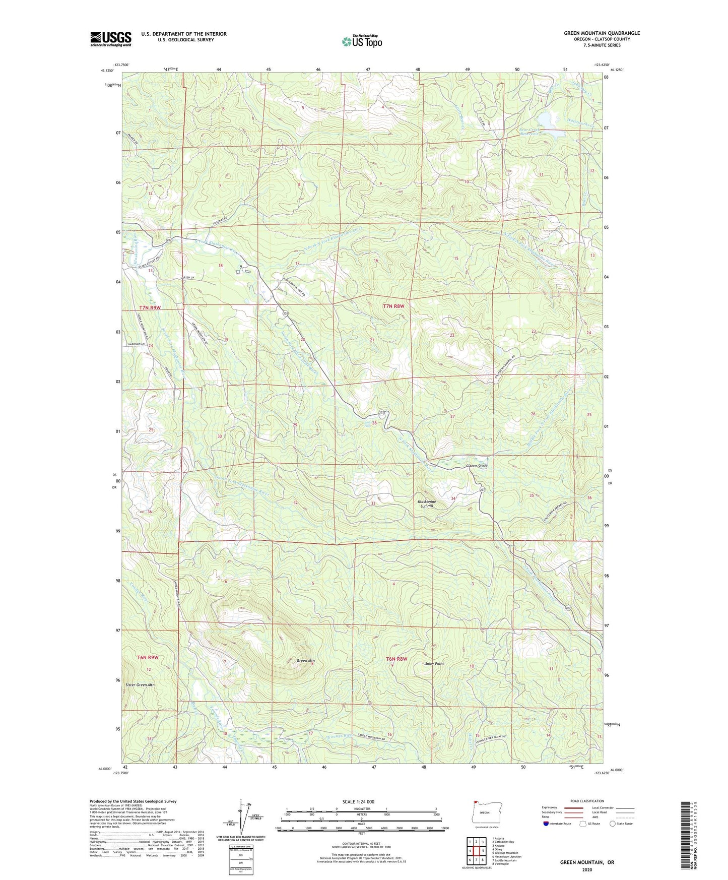 Green Mountain Oregon US Topo Map Image