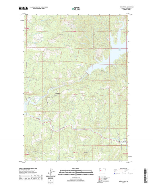Green Peter Oregon US Topo Map Image