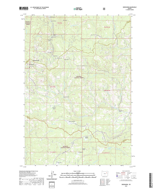 Greenhorn Oregon US Topo Map Image