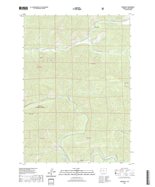 Greenleaf Oregon US Topo Map Image