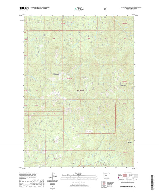 Groundhog Mountain Oregon US Topo Map Image