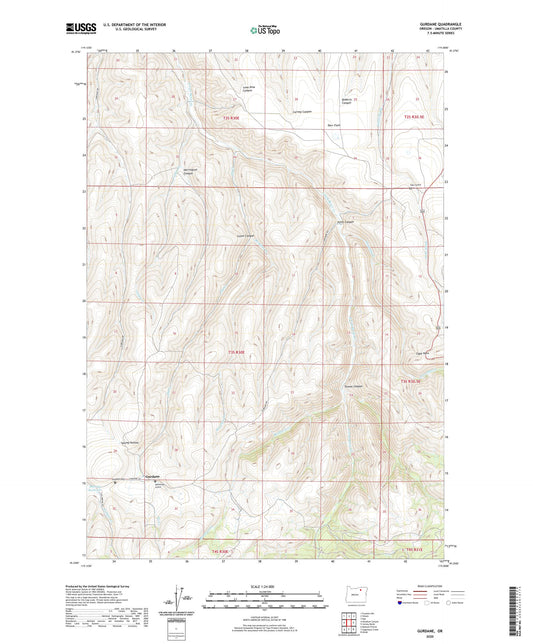 Gurdane Oregon US Topo Map Image