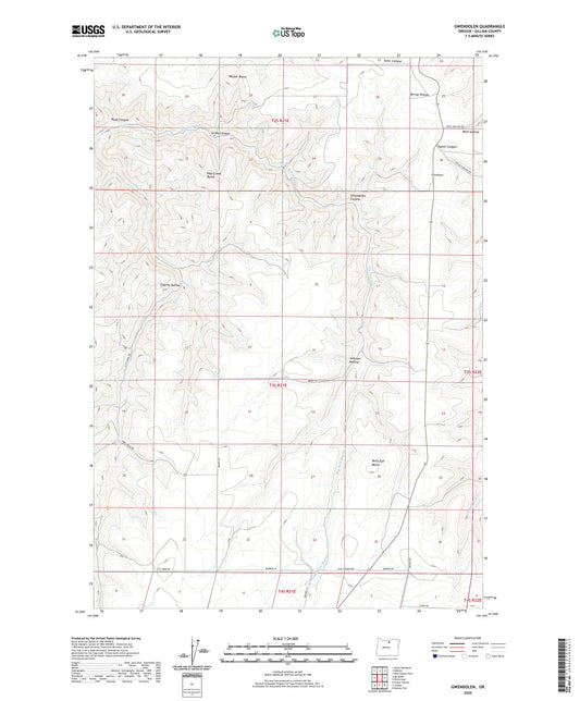Gwendolen Oregon US Topo Map Image