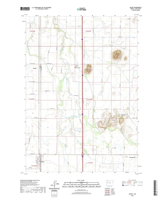 Halsey Oregon US Topo Map Image