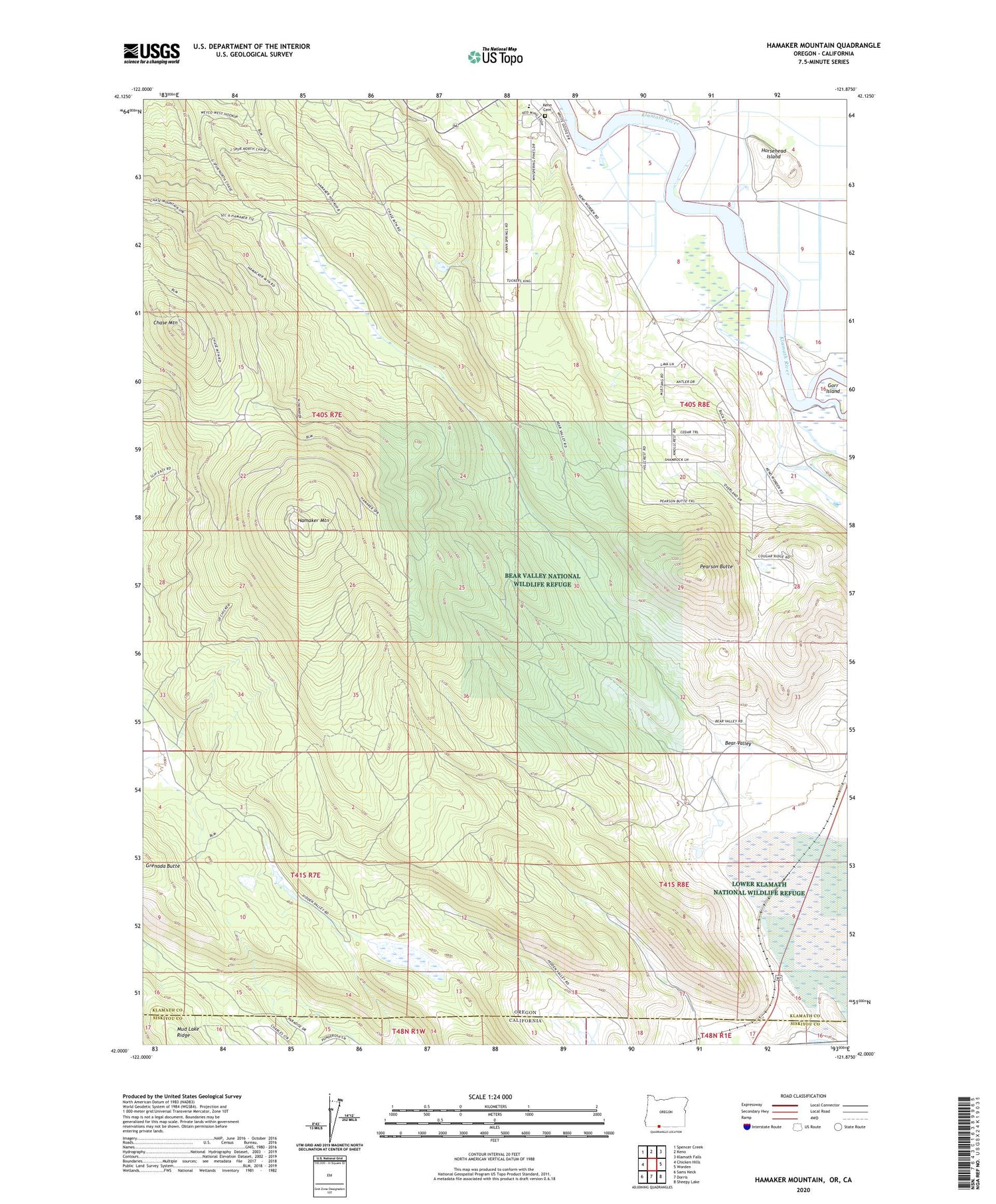 Hamaker Mountain Oregon US Topo Map Image