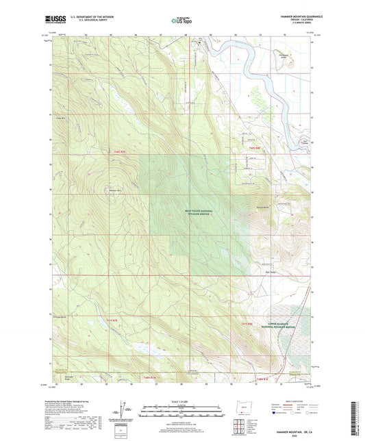 Hamaker Mountain Oregon US Topo Map Image