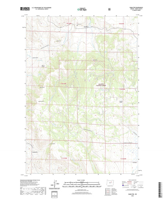 Hamilton Oregon US Topo Map Image