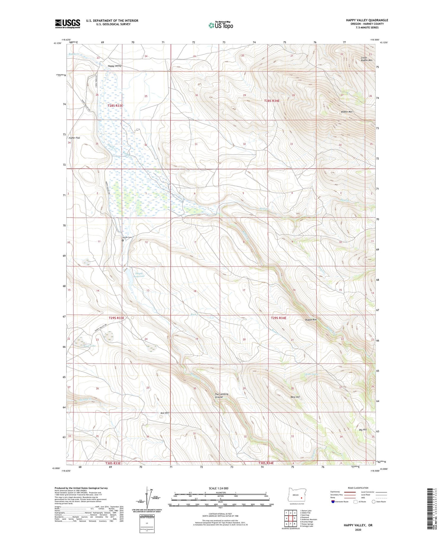 Happy Valley Oregon US Topo Map Image