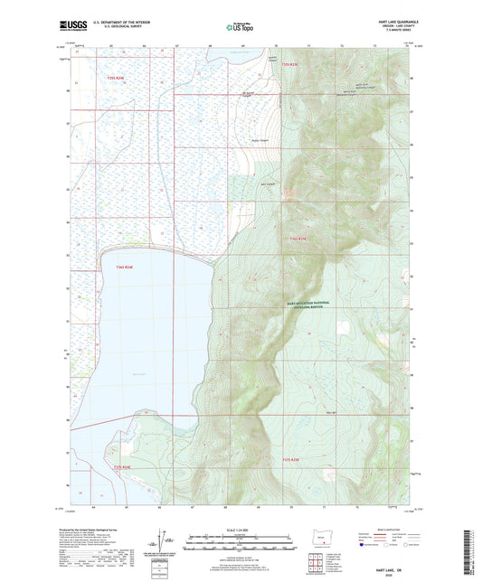 Hart Lake Oregon US Topo Map Image