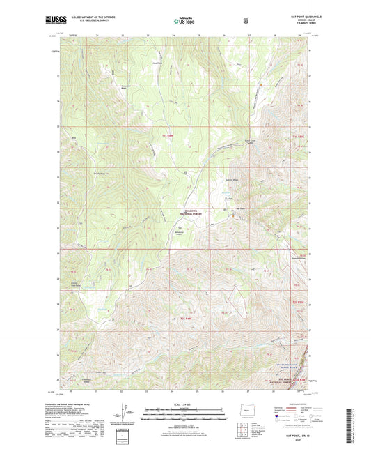 Hat Point Oregon US Topo Map Image