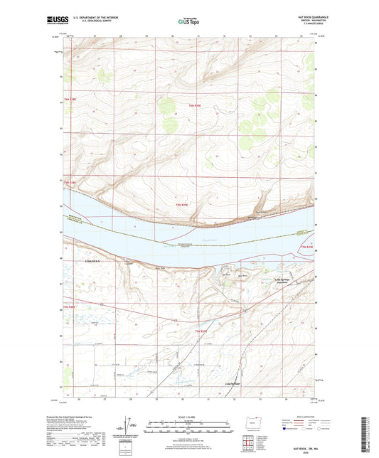 Hat Rock Oregon US Topo Map Image