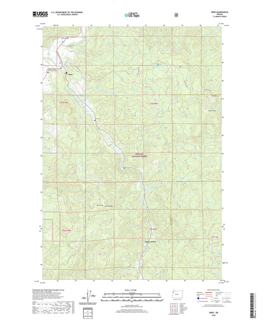 Hebo Oregon US Topo Map Image