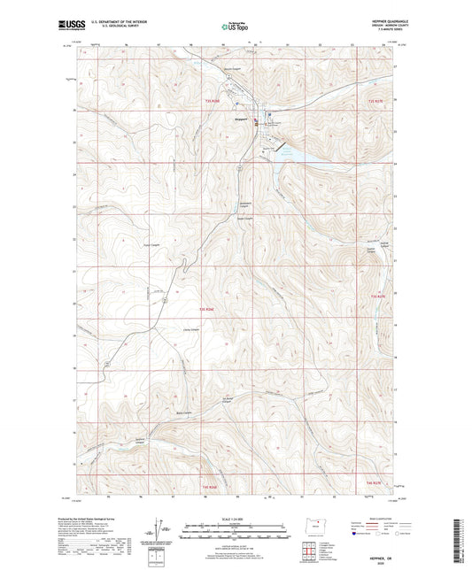 Heppner Oregon US Topo Map Image