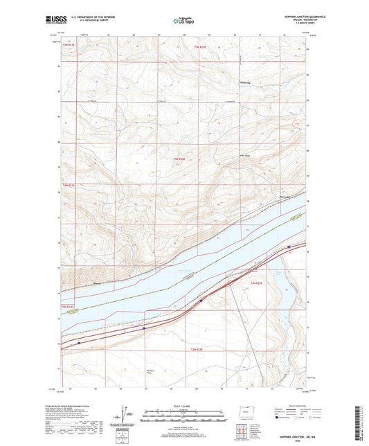 Heppner Junction Oregon US Topo Map Image
