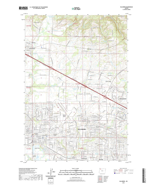 Hillsboro Oregon US Topo Map Image