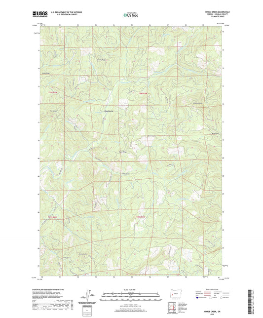 Hinkle Creek Oregon US Topo Map Image