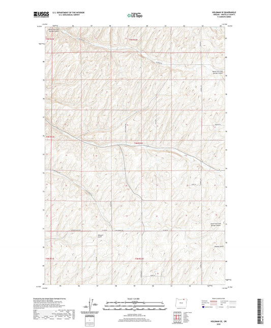 Holdman SE Oregon US Topo Map Image