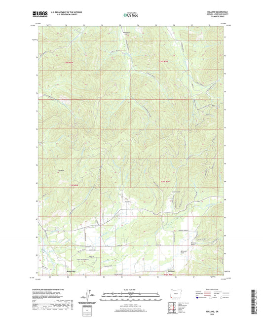 Holland Oregon US Topo Map Image
