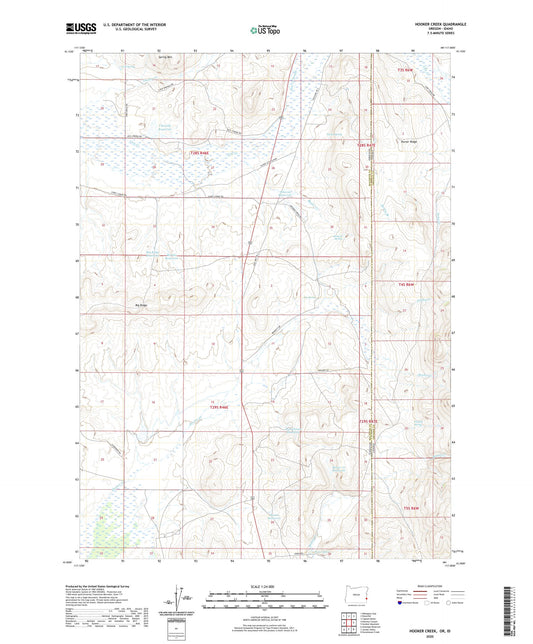 Hooker Creek Oregon US Topo Map Image