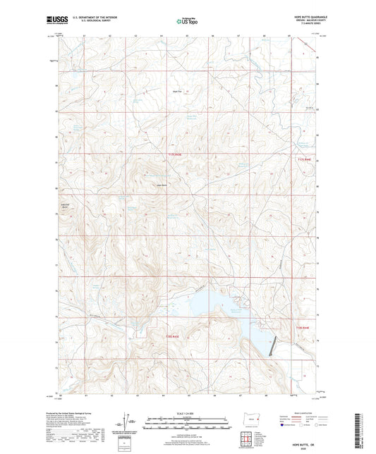 Hope Butte Oregon US Topo Map Image