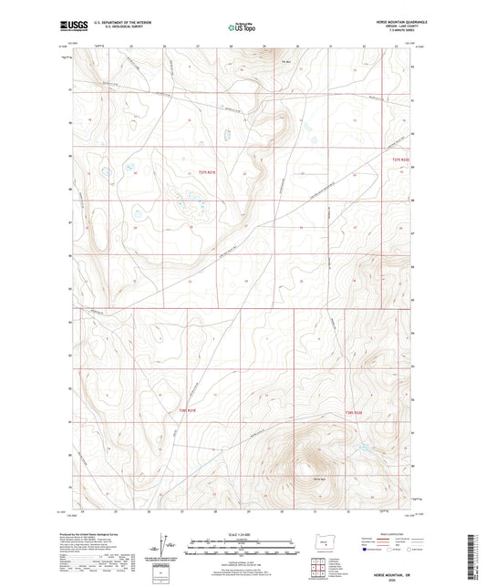 Horse Mountain Oregon US Topo Map Image