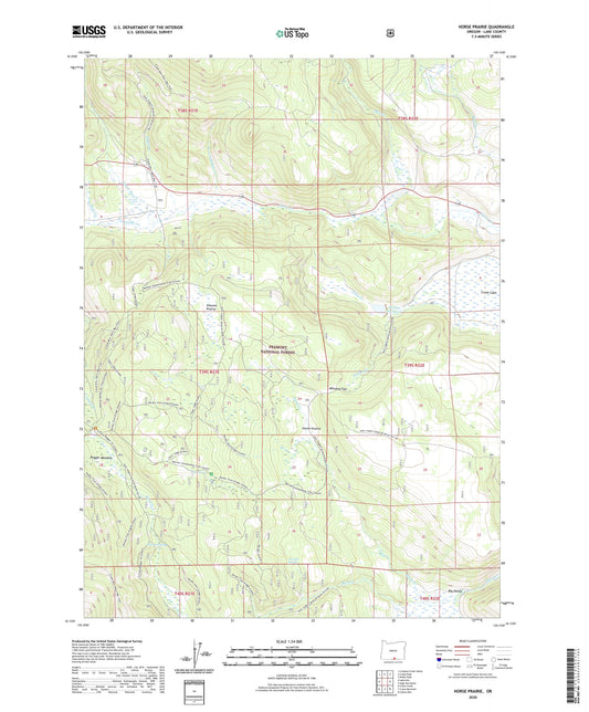 Horse Prairie Oregon US Topo Map Image