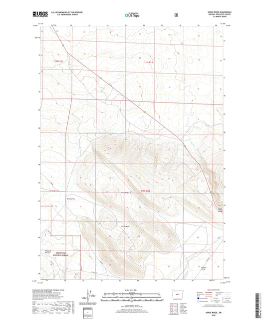 Horse Ridge Oregon US Topo Map Image
