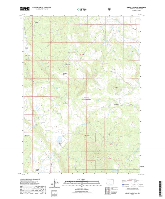 Horsefly Mountain Oregon US Topo Map Image