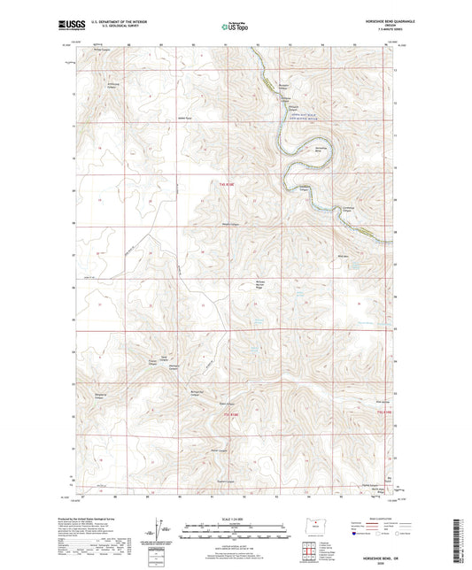 Horseshoe Bend Oregon US Topo Map Image