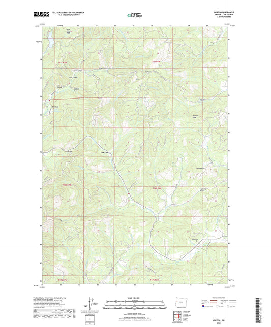 Horton Oregon US Topo Map Image