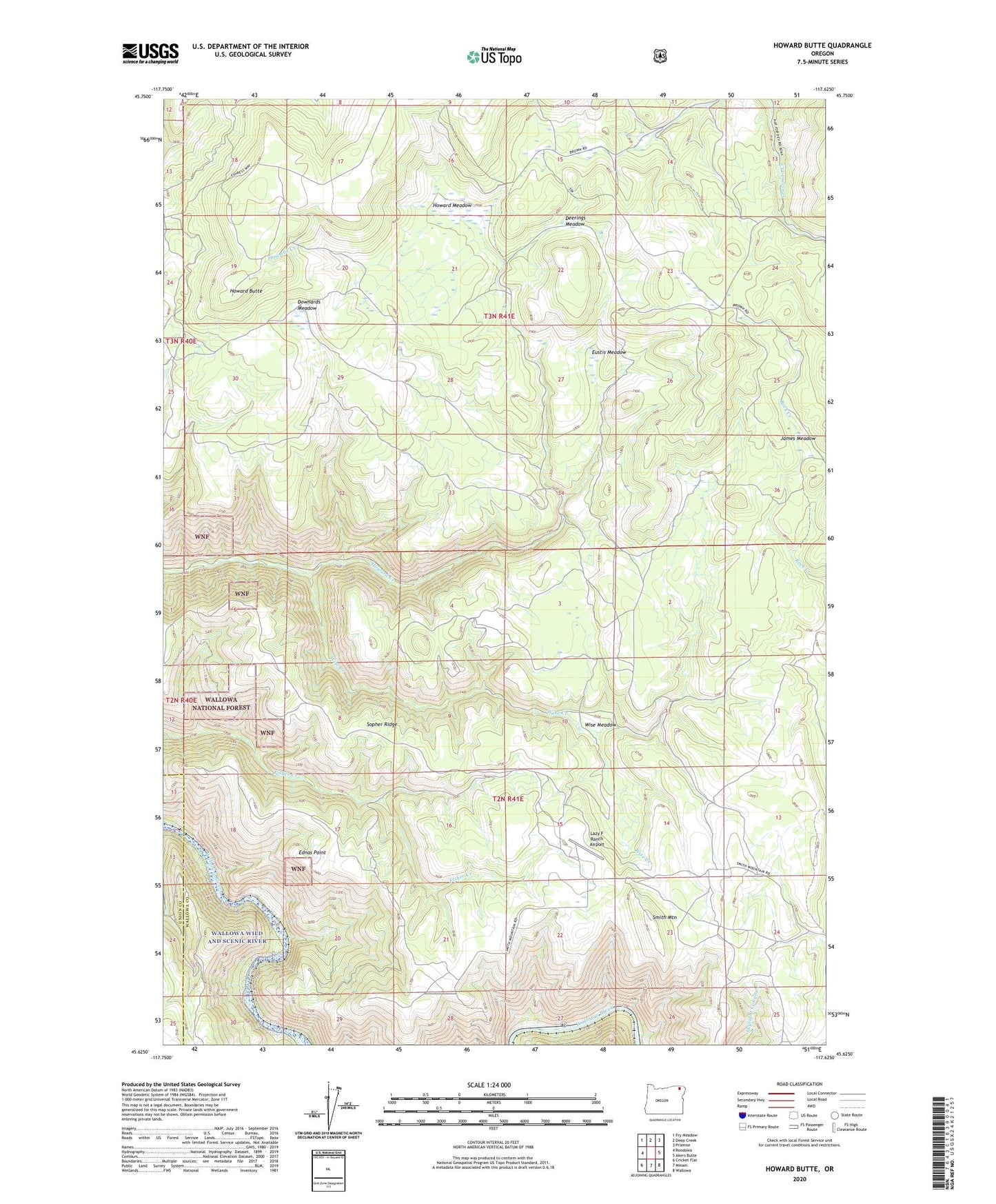 Howard Butte Oregon US Topo Map Image