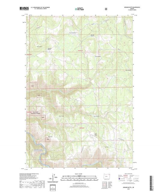 Howard Butte Oregon US Topo Map Image
