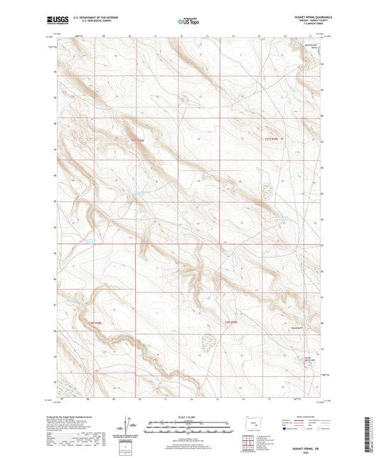 Hughet Spring Oregon US Topo Map Image