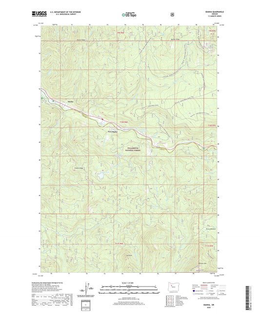 Idanha Oregon US Topo Map Image