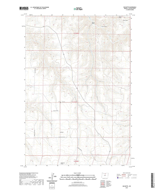 Igo Butte Oregon US Topo Map Image