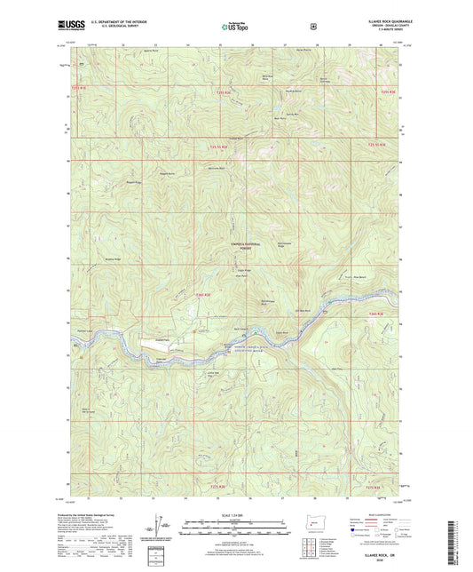 Illahee Rock Oregon US Topo Map Image
