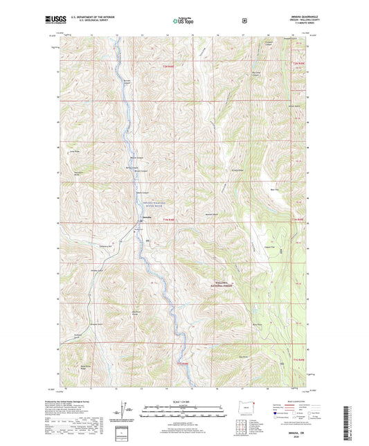 Imnaha Oregon US Topo Map Image