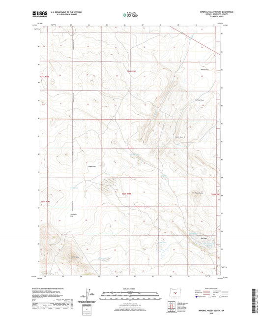 Imperial Valley South Oregon US Topo Map Image