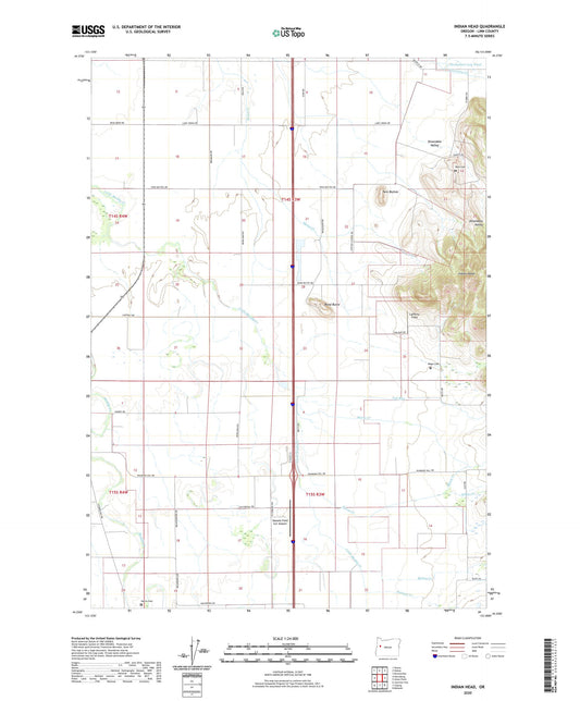 Indian Head Oregon US Topo Map Image