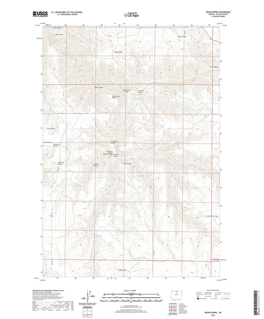 Indian Spring Oregon US Topo Map Image