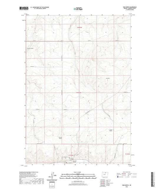 Ione North Oregon US Topo Map Image