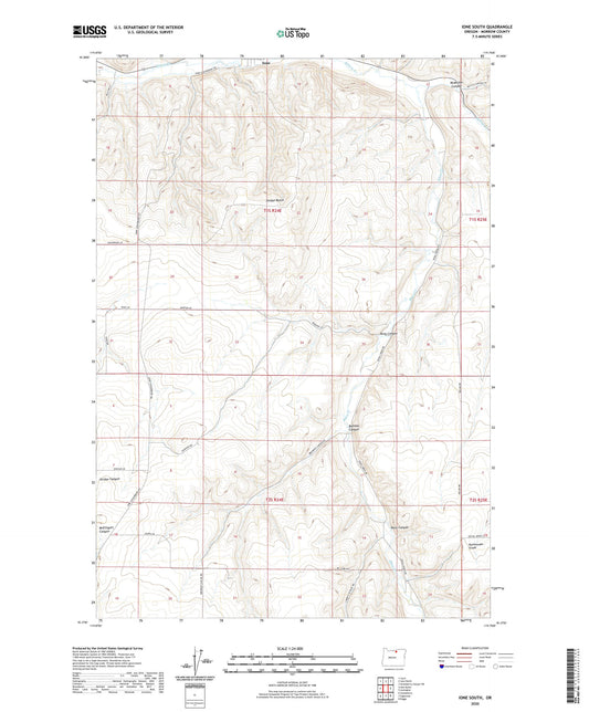 Ione South Oregon US Topo Map Image