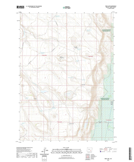 Irish Lake Oregon US Topo Map Image
