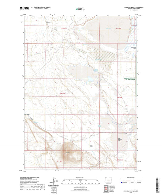 Iron Mountain Flat Oregon US Topo Map Image