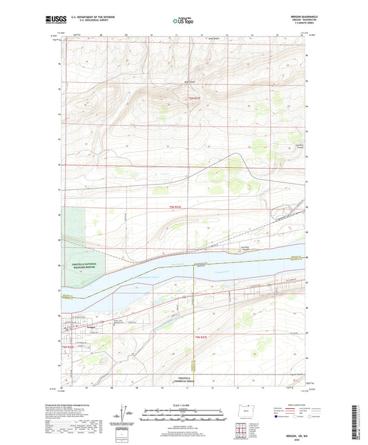 Irrigon Oregon US Topo Map Image